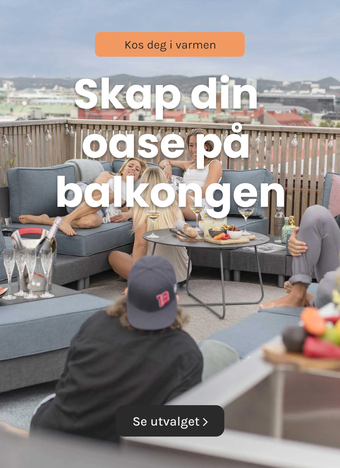 Utemøbler til balkongen